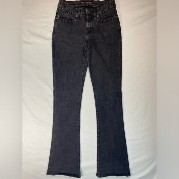 Rock & Republic Jeans Kendra Curvy Bootcut Whimsigoth Rhinestone Y2K Black 6 - Picture 1 of 9